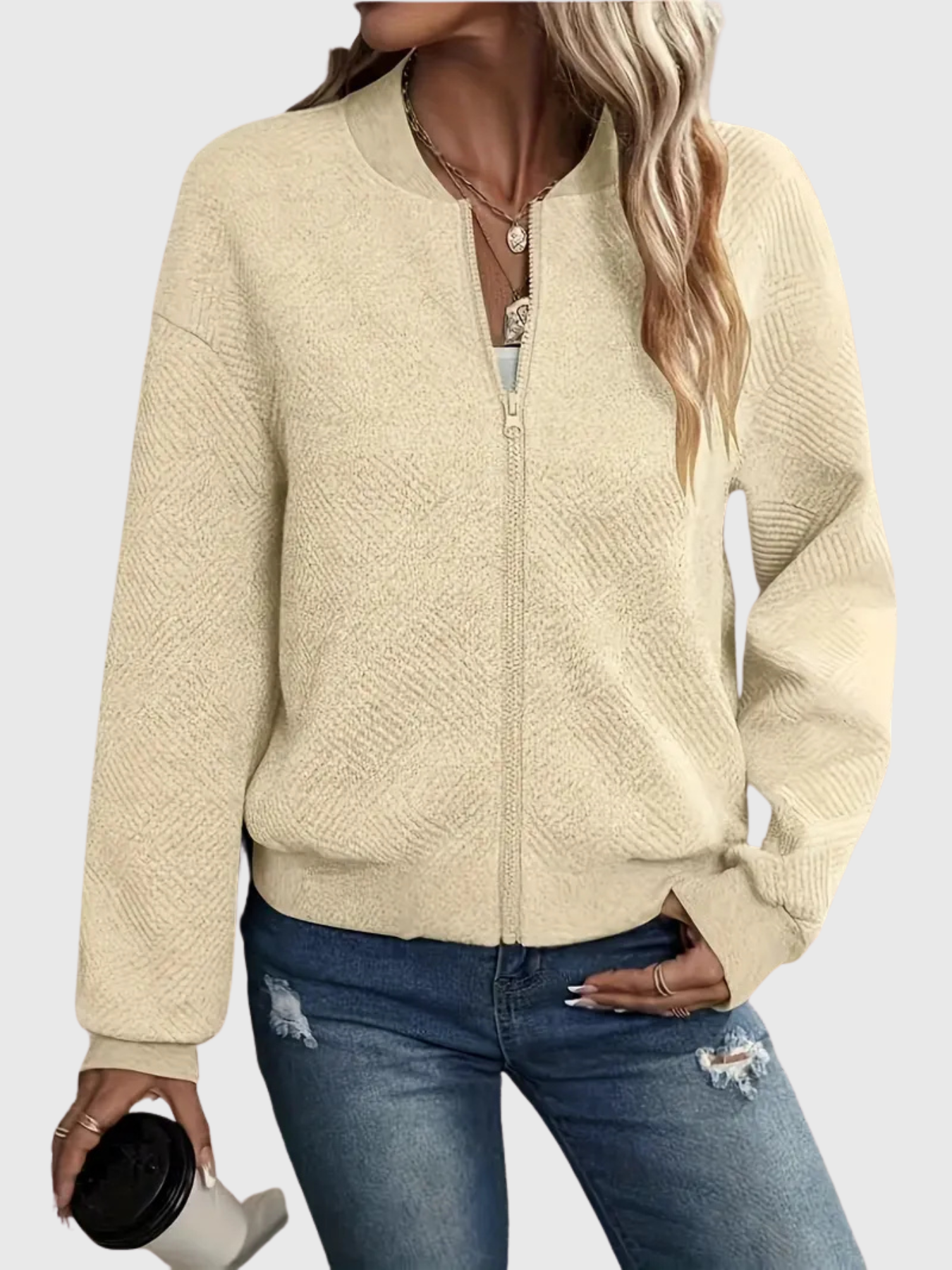 Laurie | Textured Zip Jacket