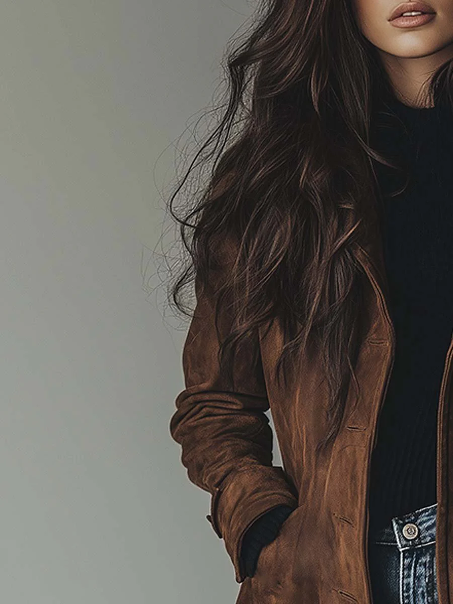 Gloria | Suede Trench Coat