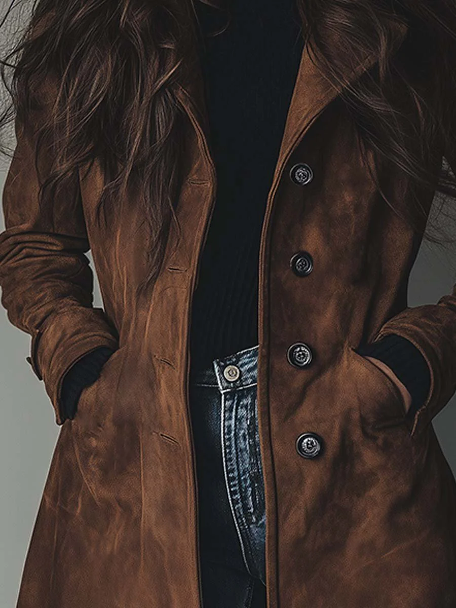 Gloria | Suede Trench Coat